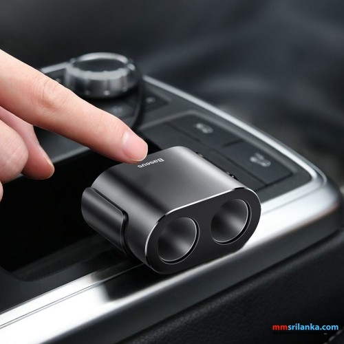 Baseus Dual Port Cigarette Lighter High Efficiency Black